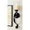 Black Iron Traditional Candle Wall Sconce, 27" x 9" x 7"